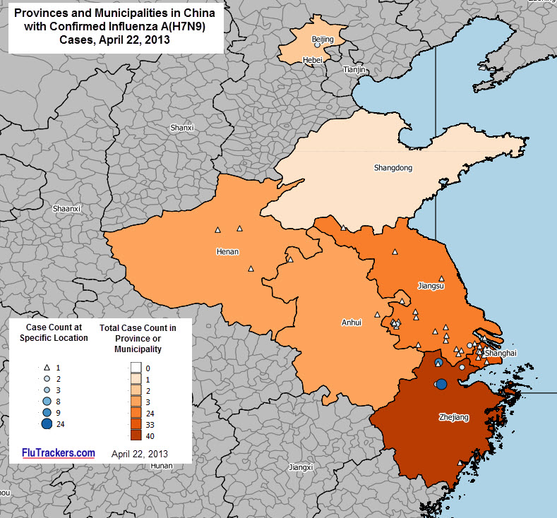 Click image for larger version
Name: China H7N9 ind cases Map 20130422.jpg
Views: 1
Size: 183.1 KB
ID: 668160